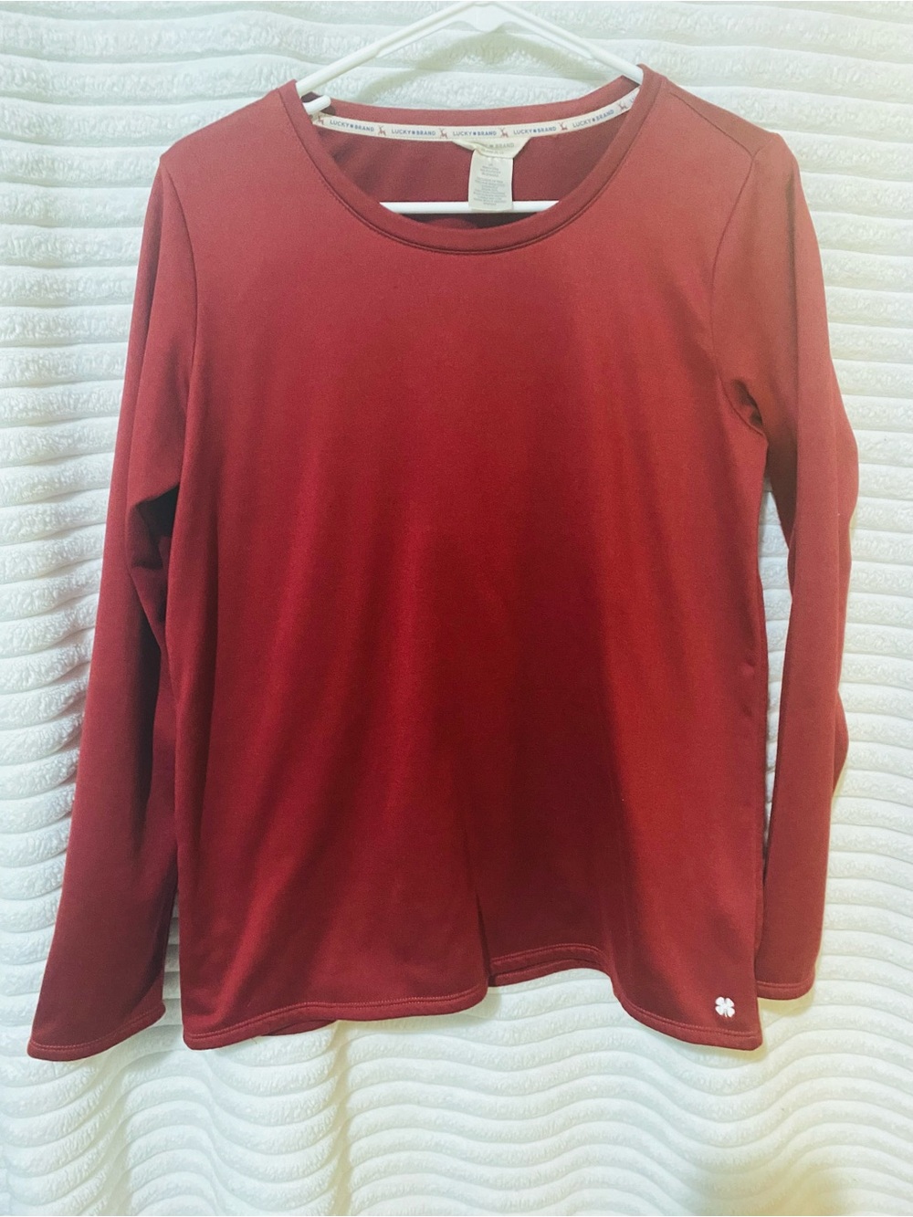 Lucky Brand Women's Long Sleeve Tee - Burgundy